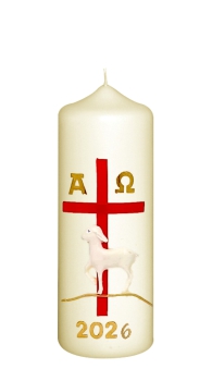 Ostertischkerze 140/50 mm, Dek. 3370